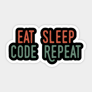 Eat Sleep Code Repeat Sticker